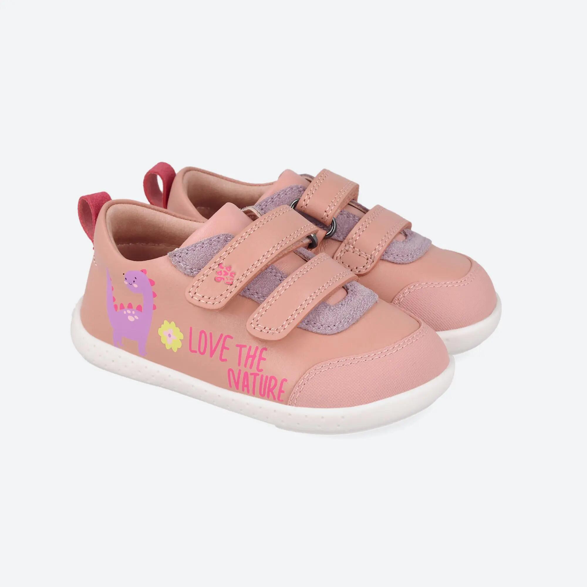 Sapatilhas barefoot  Menina Garvalín 261303A Rosa pastel Fecho Adesivo 2/6