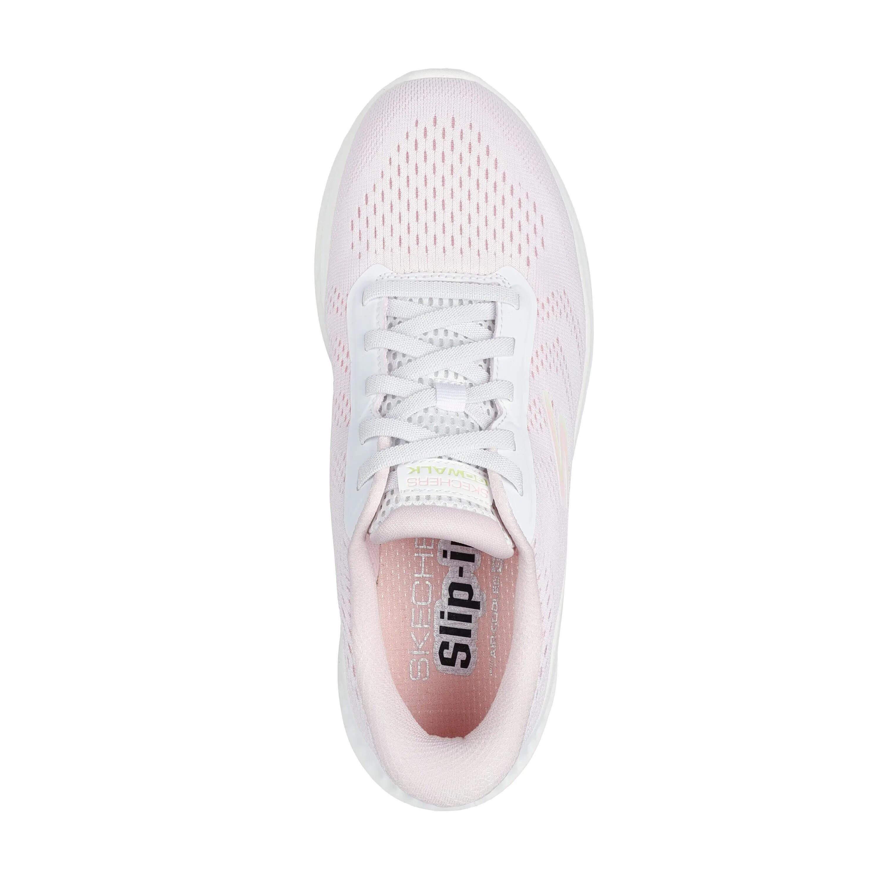 Skechers Damen 125643 WPK Sneaker Low Kunststoff (Synthetik) in weiß 3/4