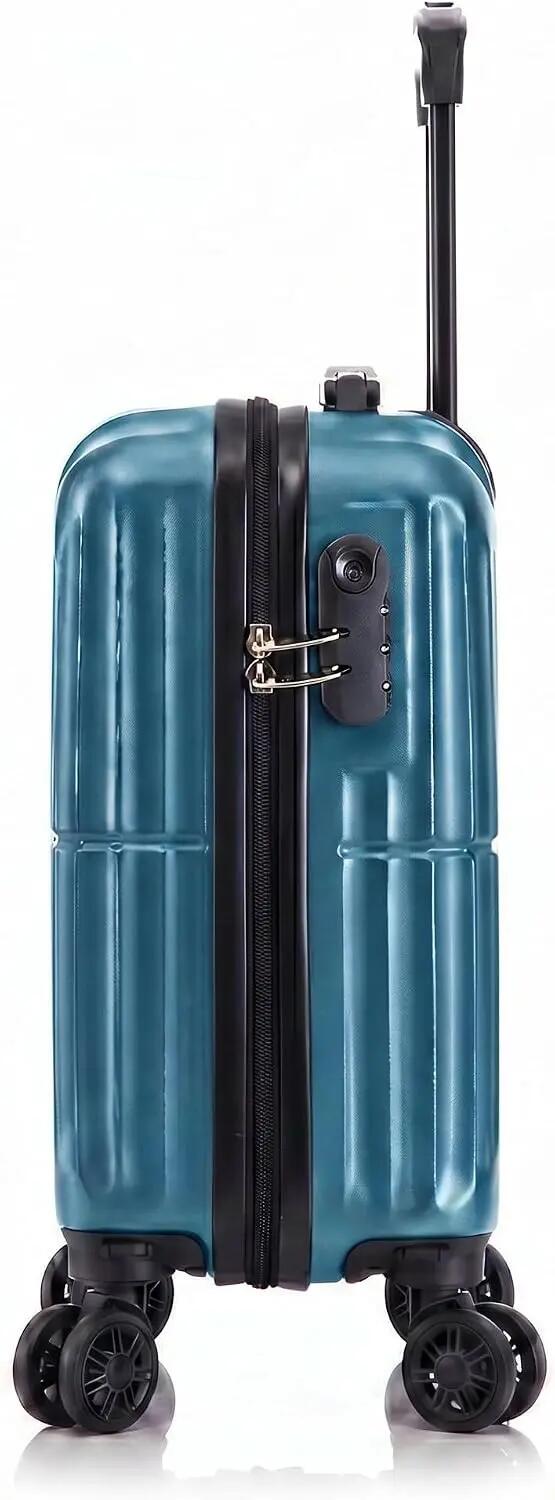 Maleta Equipaje de Mano 40x30x20cm (27L) Ruedas 360º Desmontables. ABS (Azul) 5/7