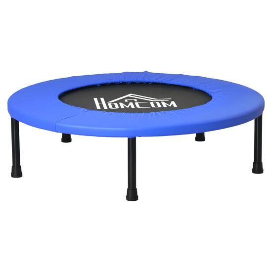 Trampoline de fitness en acier Ø81 cm avec bordure de protection et 28 ressorts