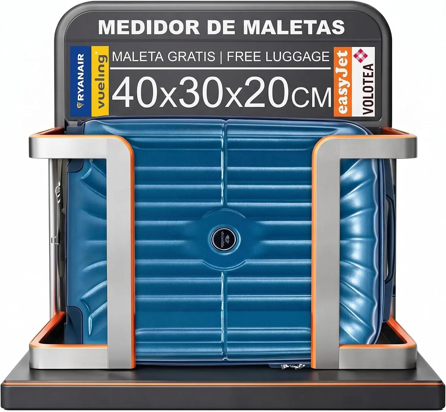 Maleta Equipaje de Mano 40x30x20cm (27L) Ruedas 360º Desmontables. ABS (Azul) 4/7