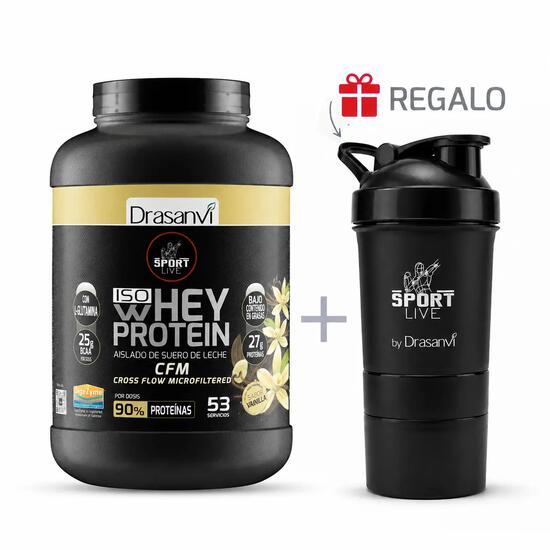 Whey Protein Isolate Sport Live - Yogur Fresa - 1,6Kg - DRASANVI