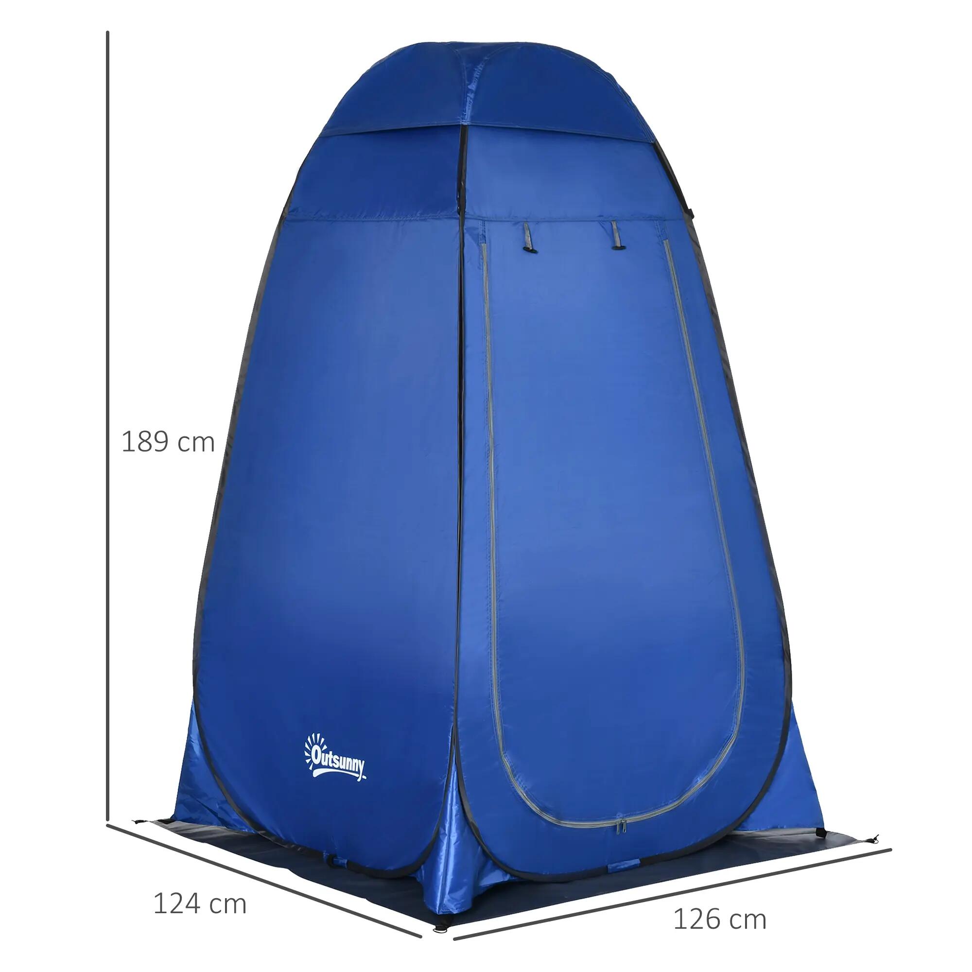Cabine de douche - Camping - Pliable, imperméable - Bleu foncé 5/6