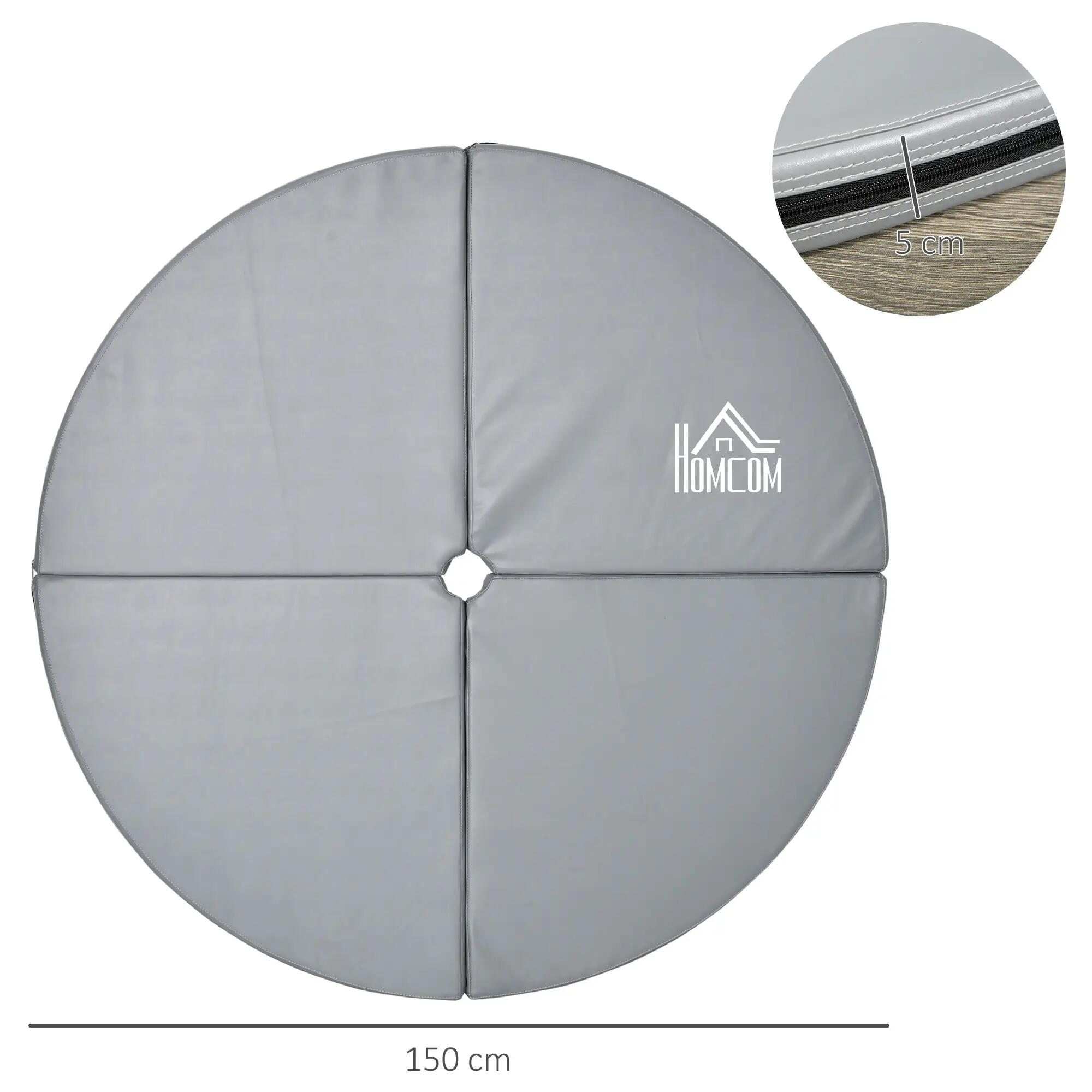 Tapis de pole dance - Fitness - Unisexe - Pliable, épaisseur 5 cm - Gris 5/6