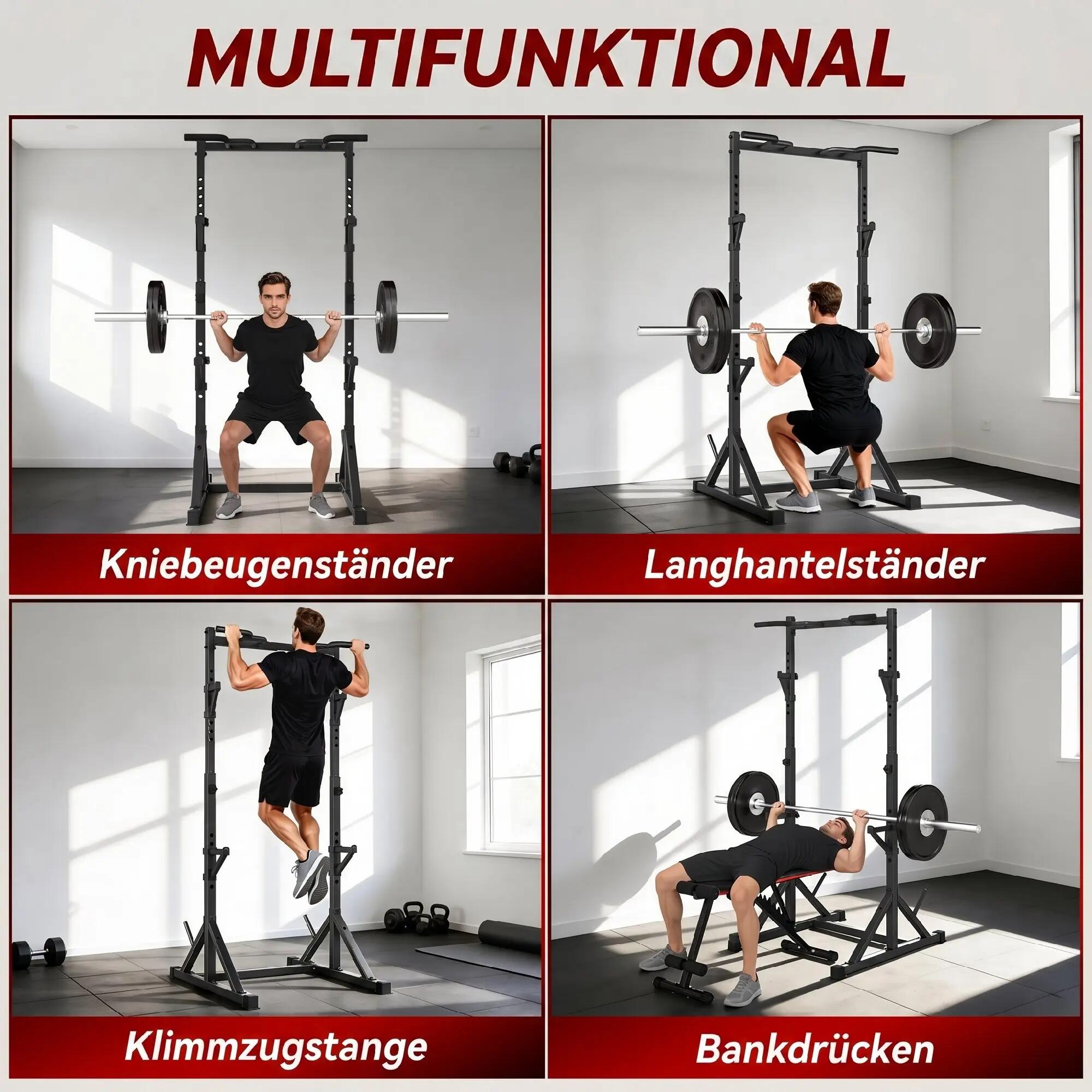 Tour de musculation autoportante avec supports pour haltères, en acier, supporta 6/9
