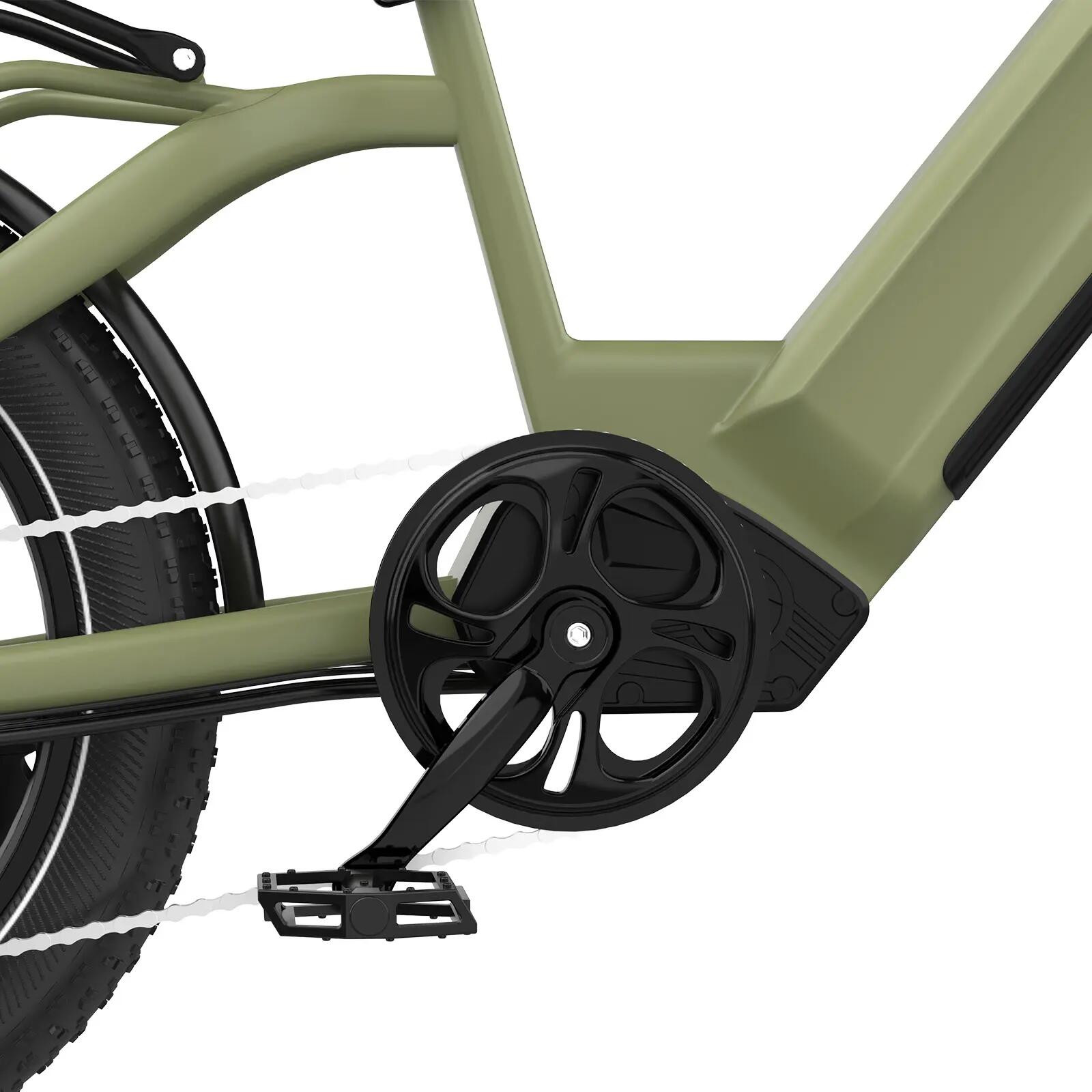 E-Bike Fatbike 20 Zoll, Tiefeinsteiger Elektrofahrrad, City E-Bike, 7-Gang,R6 6/9
