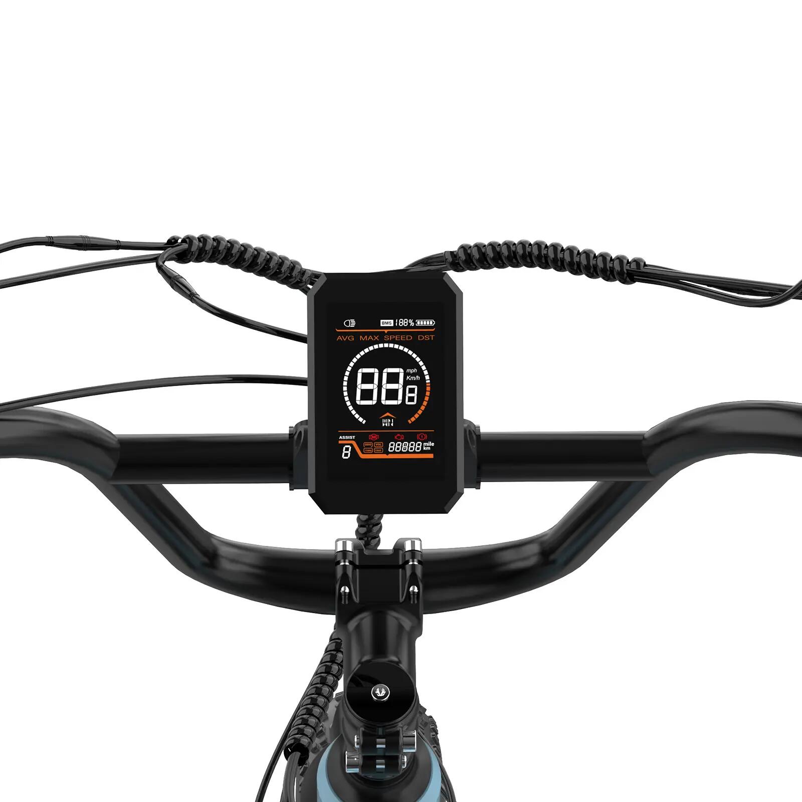 Bicicleta elétrica Fat Bike ECO R6 20x4.0, bateria 48V 9/9