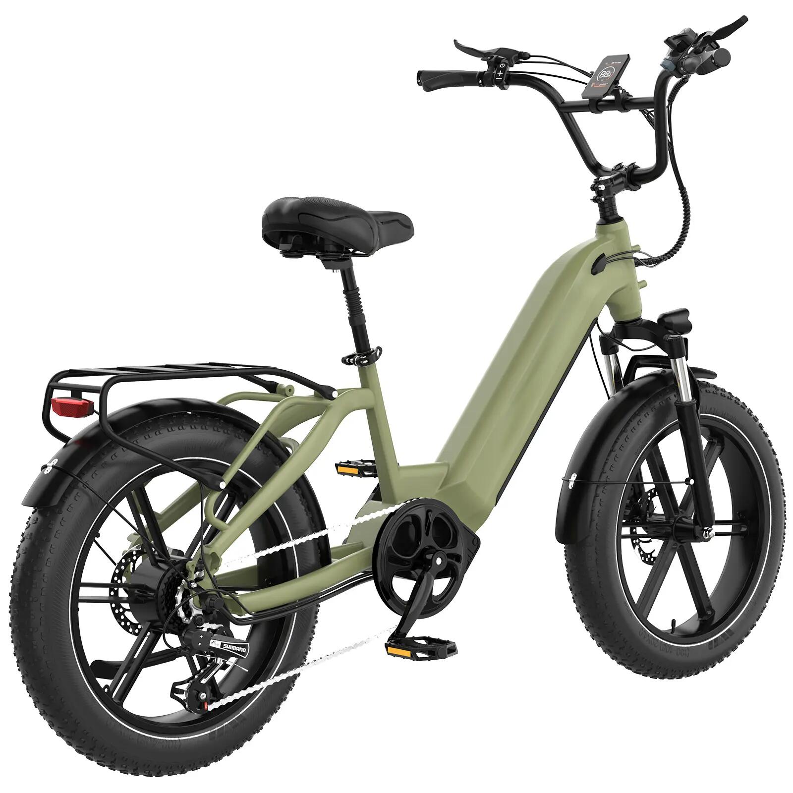 E-Bike Fatbike 20 Zoll, Tiefeinsteiger Elektrofahrrad, City E-Bike, 7-Gang,R6 4/9
