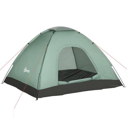 Tente dôme camping - Randonnée - Unisexe - Légère, stable, 2 places - Vert foncé
