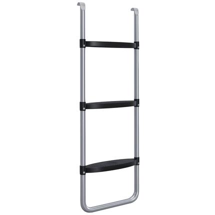Échelle de trampoline en acier réglable à 2 ou 3 marches, 97 x 32 cm, argent