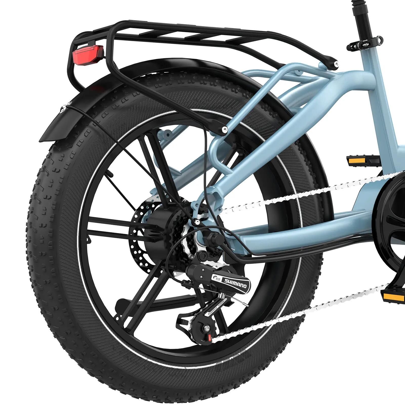 Bicicleta elétrica Fat Bike ECO R6 20x4.0, bateria 48V 5/9