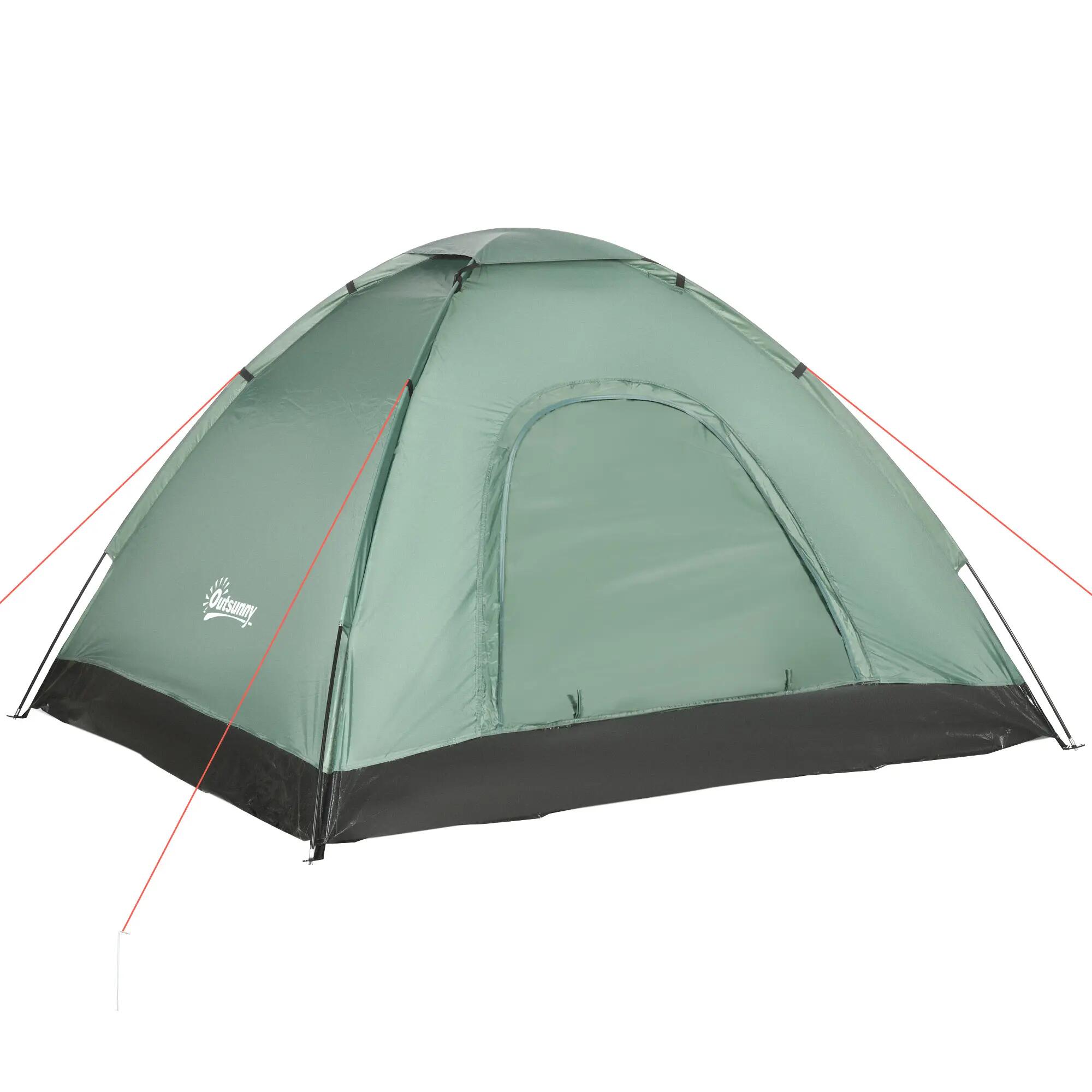 Tente dôme camping - Randonnée - Unisexe - Légère, stable, 2 places - Vert foncé 2/6