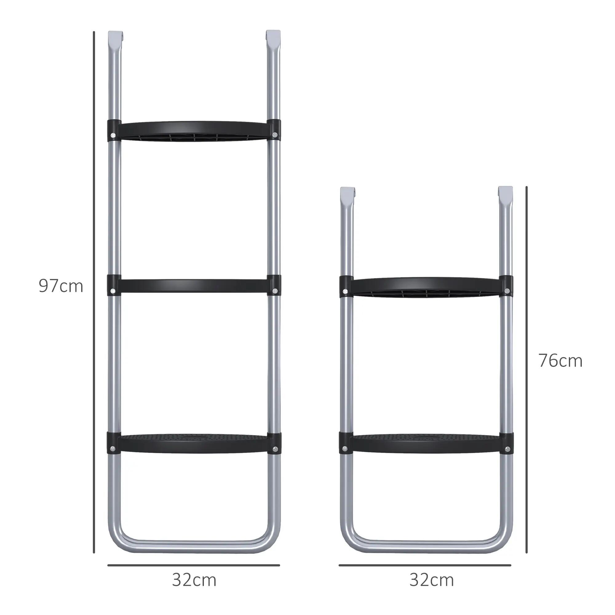 Échelle trampoline - forme et exercice - marches larges acier galvanisé 5/6
