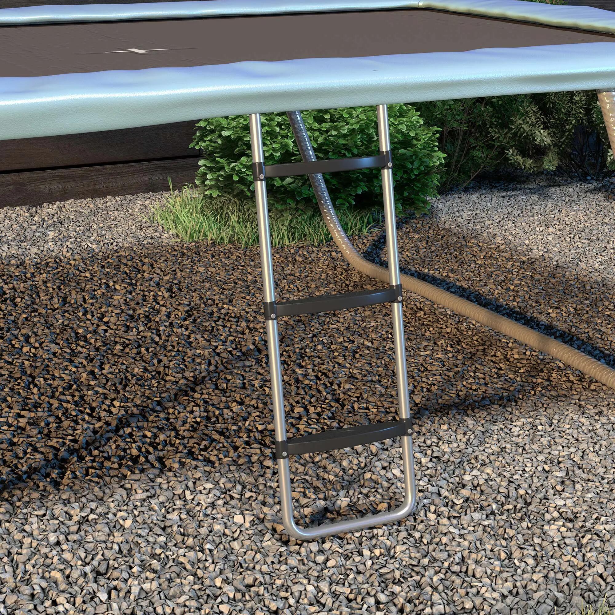 Échelle trampoline - forme et exercice - marches larges acier galvanisé 4/6