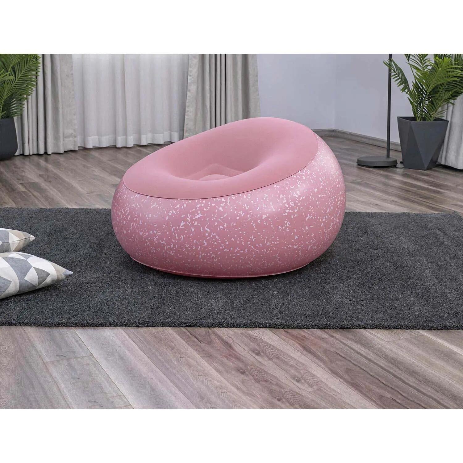 Fotel dmuchany Bestway 75155 pufa dmuchana materac do siedzenia różowy 112x112cm 10/12