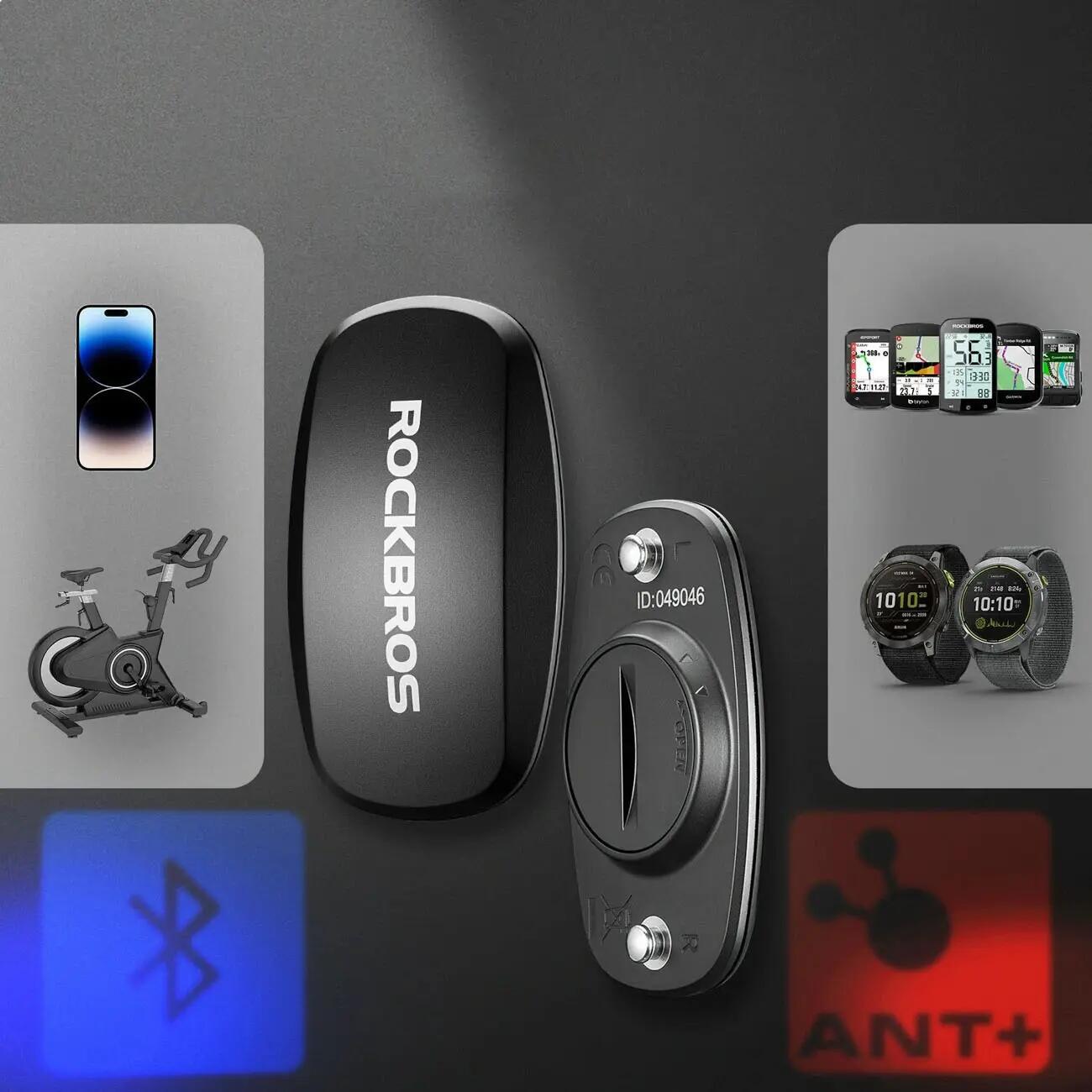 Bluetooth-/ANT+-Herzfrequenzmessgurt IP67 3/6