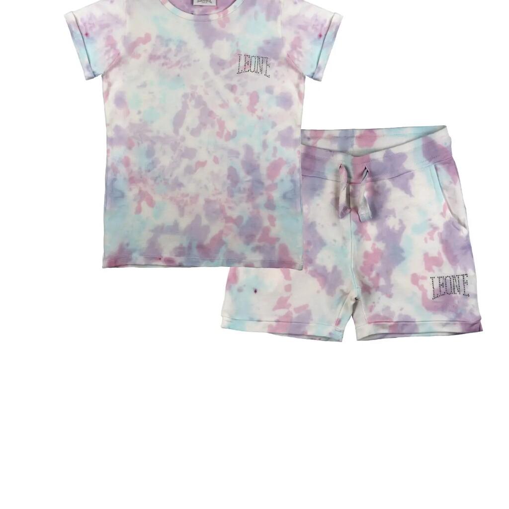 Leone 1947 Apparel "Candyland" set with a t-shirt and shorts. A playful look.