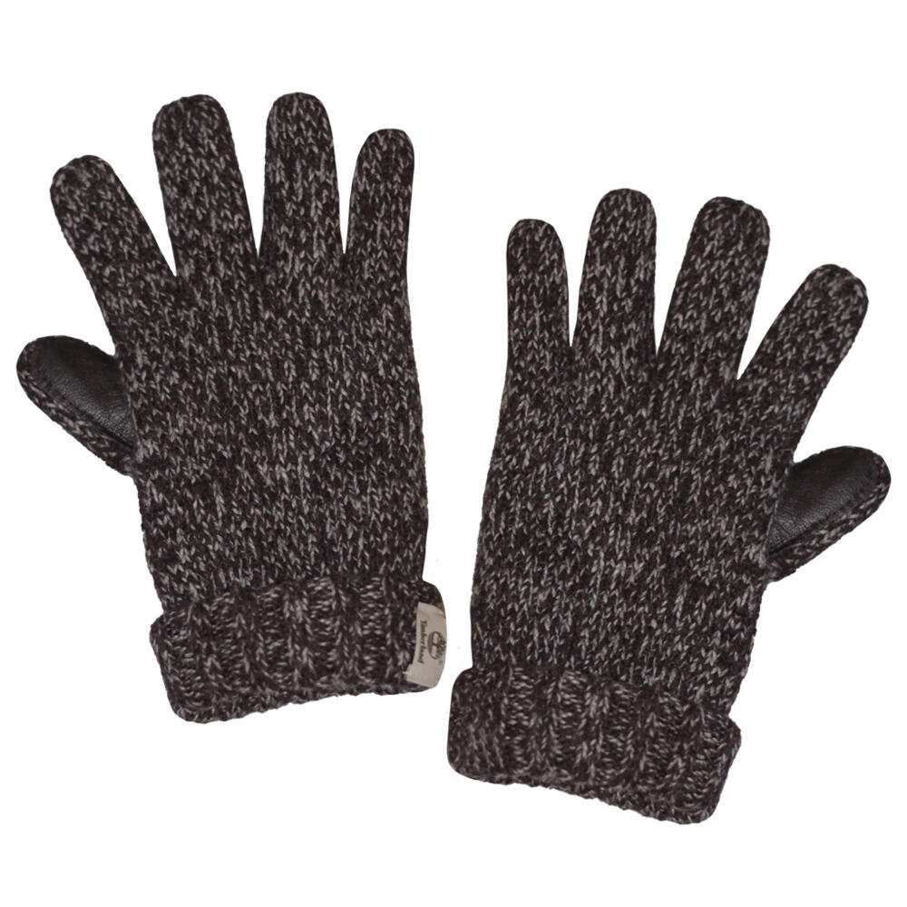Mens Knitted Gloves (Brown Marl) 1/3