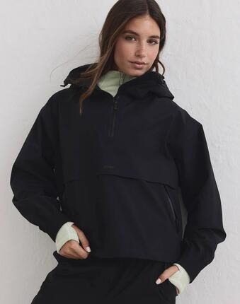 Damen Anorak Wasserdicht Dehnbar Haselnuss