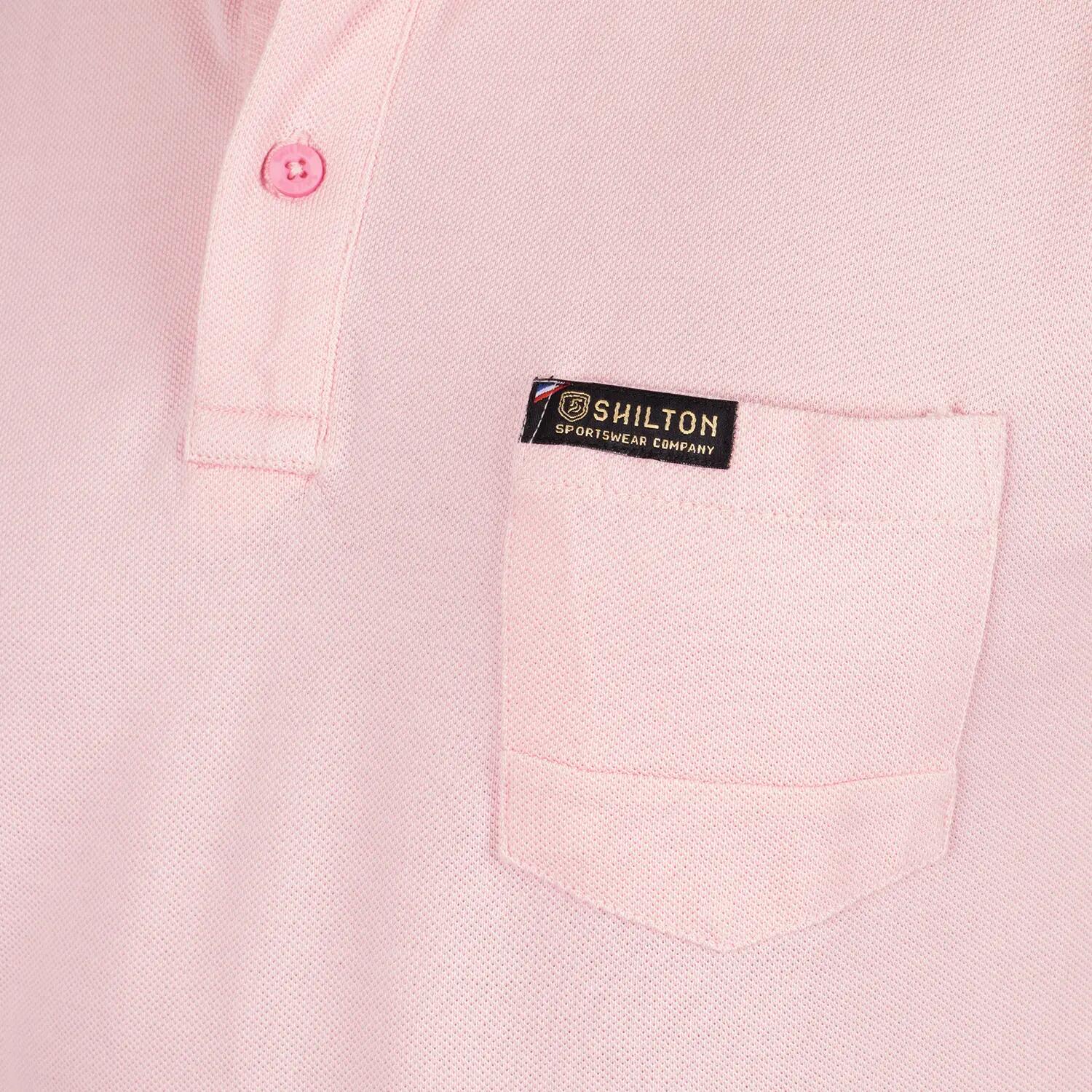 Polo piqué lagon rose M 4/5