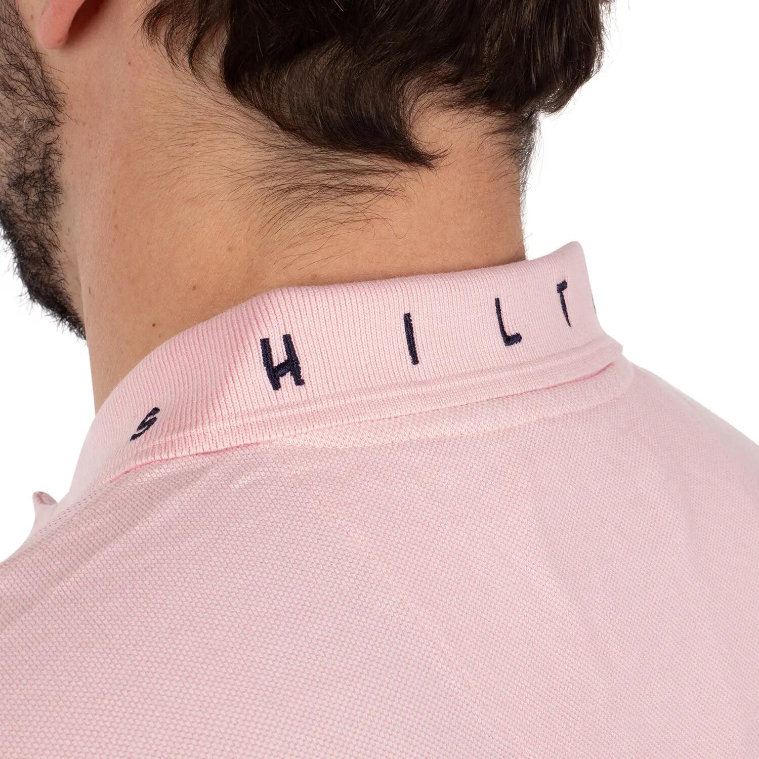 Polo piqué lagon rose M 3/5