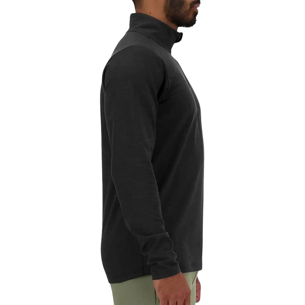 Sweatshirt 1/4 Zip New Balance Space Dye para homem Preto 3/6