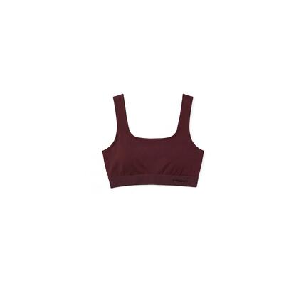 Brassière de sport sans coutures avec bande sous le buste côtelée