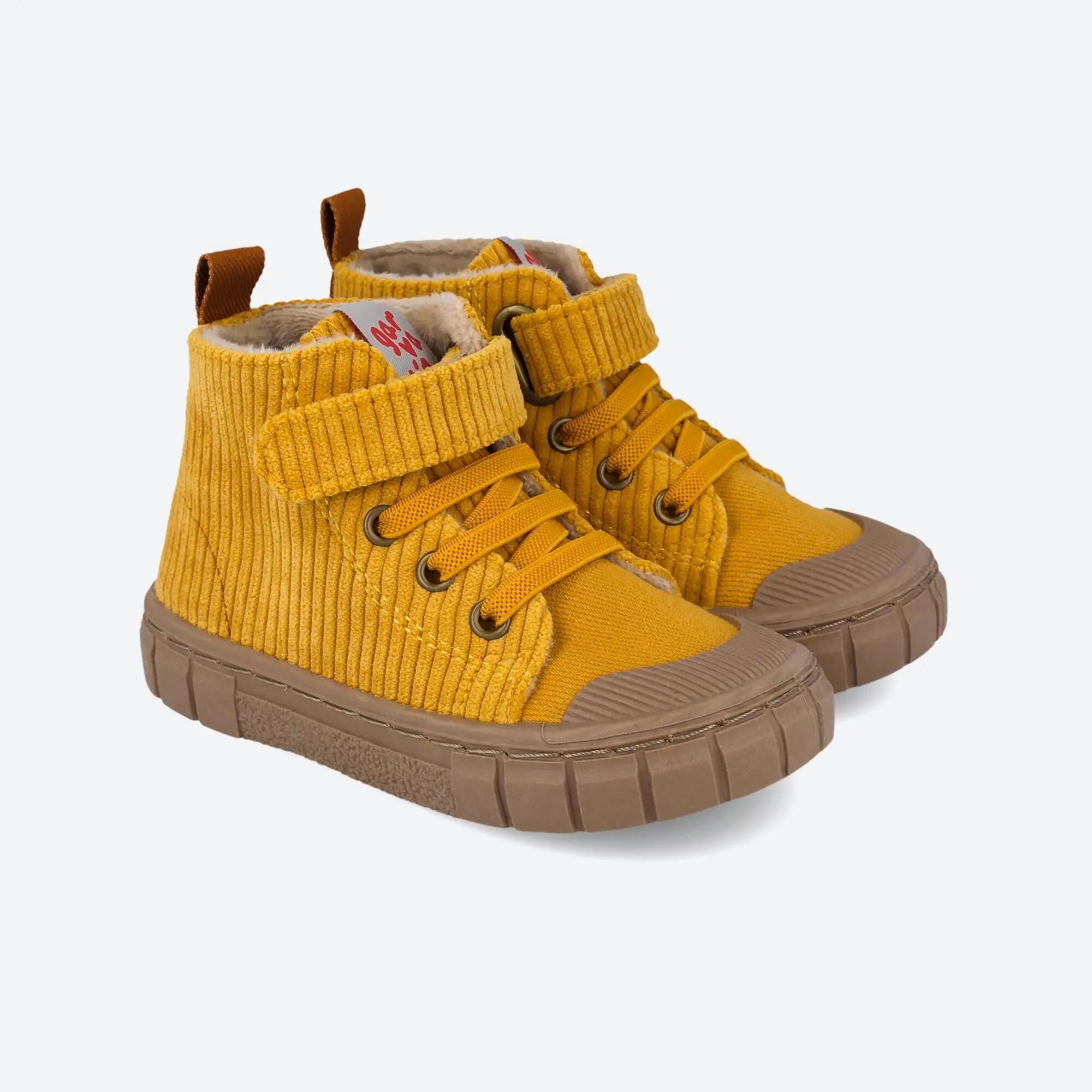 Botins barefoot  Menino Garvalín 251330D Mostaza Fecho Adesivo 2/5