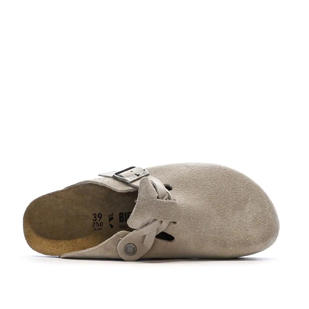 Zuecos Birkenstock Boston Taupe para Mujer 5/7