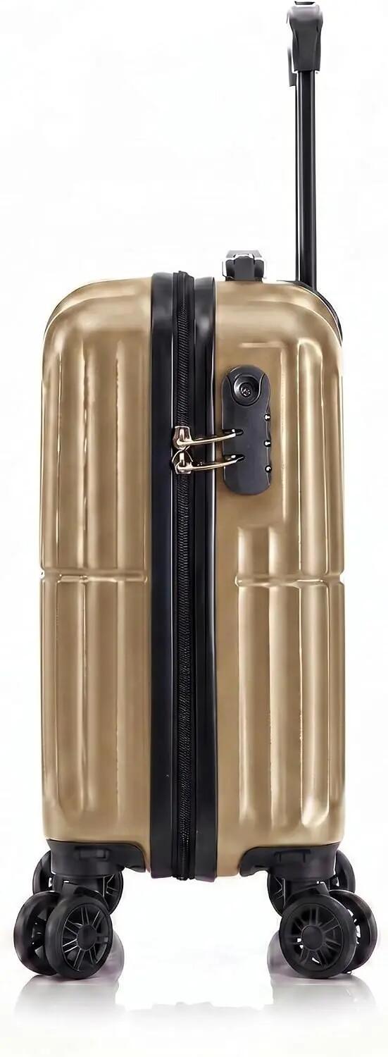 Maleta Equipaje de Mano 40x30x20cm (27L) Ruedas 360º Desmontables. ABS (Oro) 5/7
