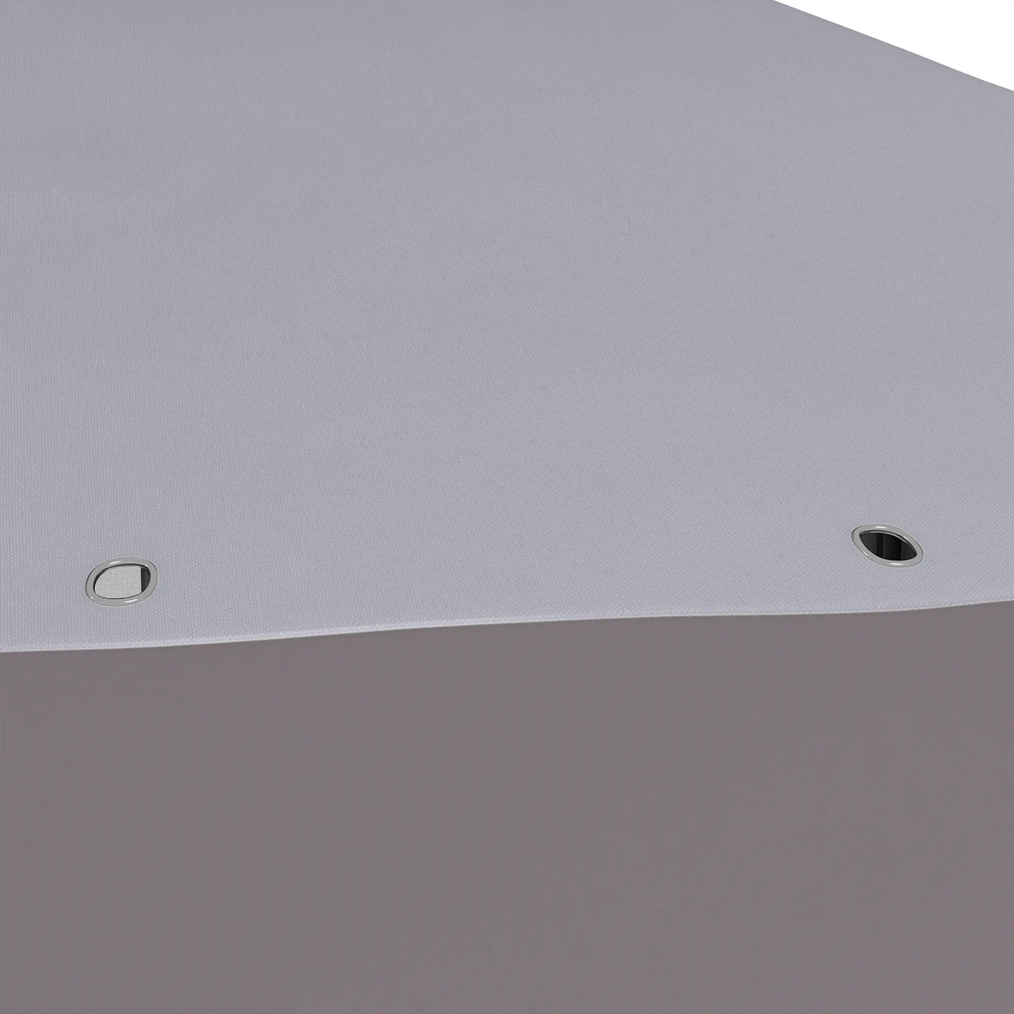 Carpa Plegable Outsunny 4x4x2,8 m Gris Claro 5/6