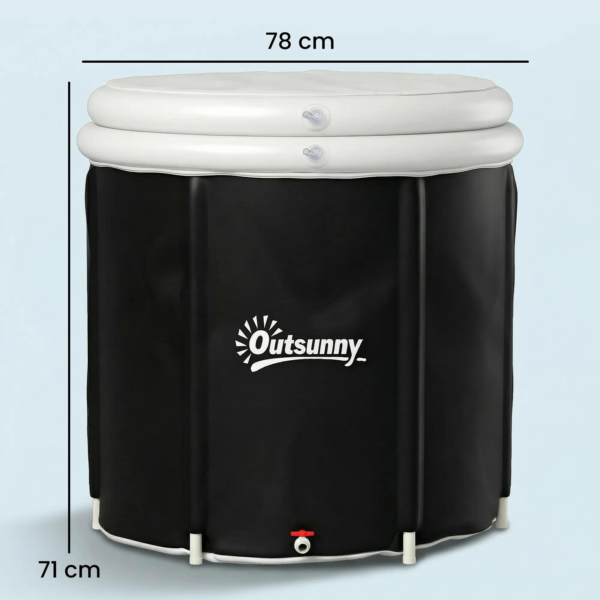 Baignoire cryothérapie - fitness - gonflable 280 L - noir 5/6