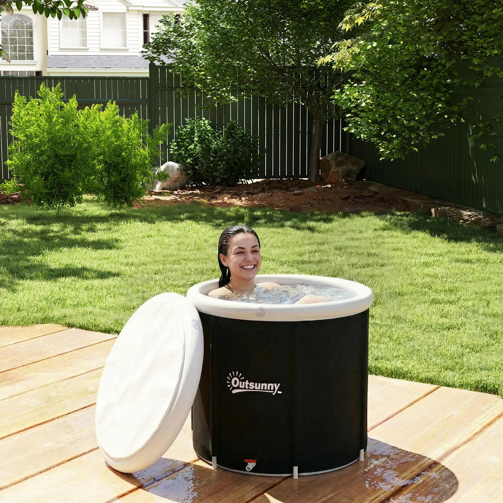 Baignoire cryothérapie - fitness - gonflable 280 L - noir 3/6