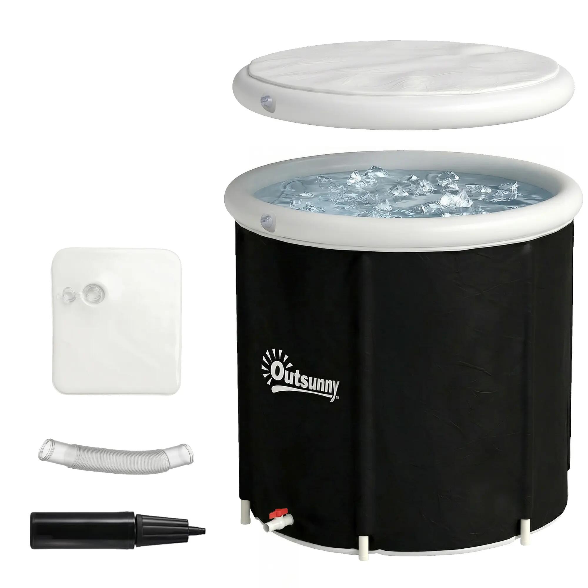 Baignoire cryothérapie - fitness - gonflable 280 L - noir 2/6