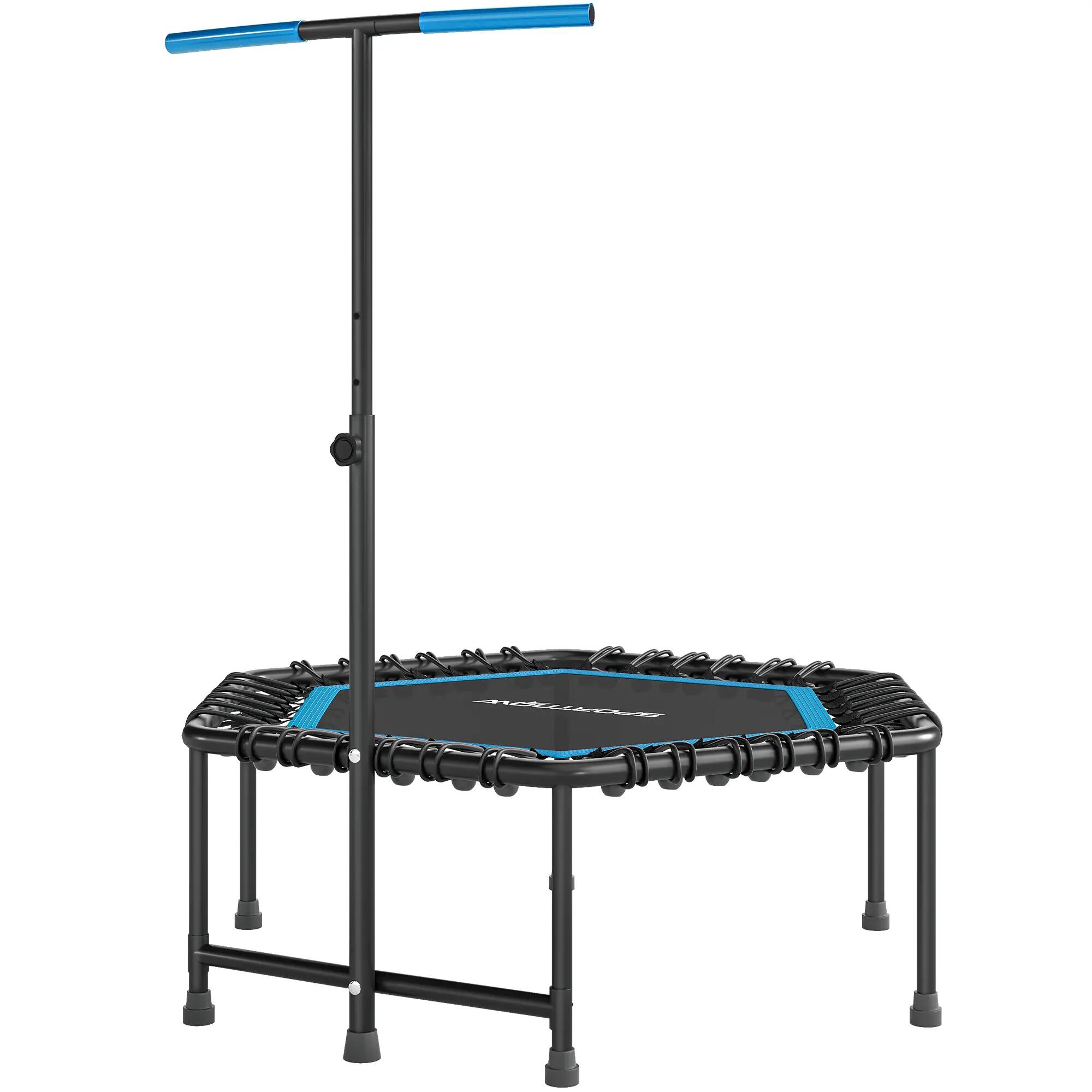 Trampoline de fitness 114 cm, cordes élastiques, poignée réglable 3 positions, t 2/9