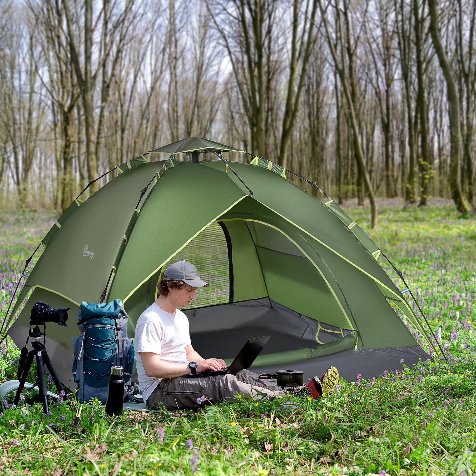Tente dôme - camping - unisexe - 4 saisons, polyester 3/6