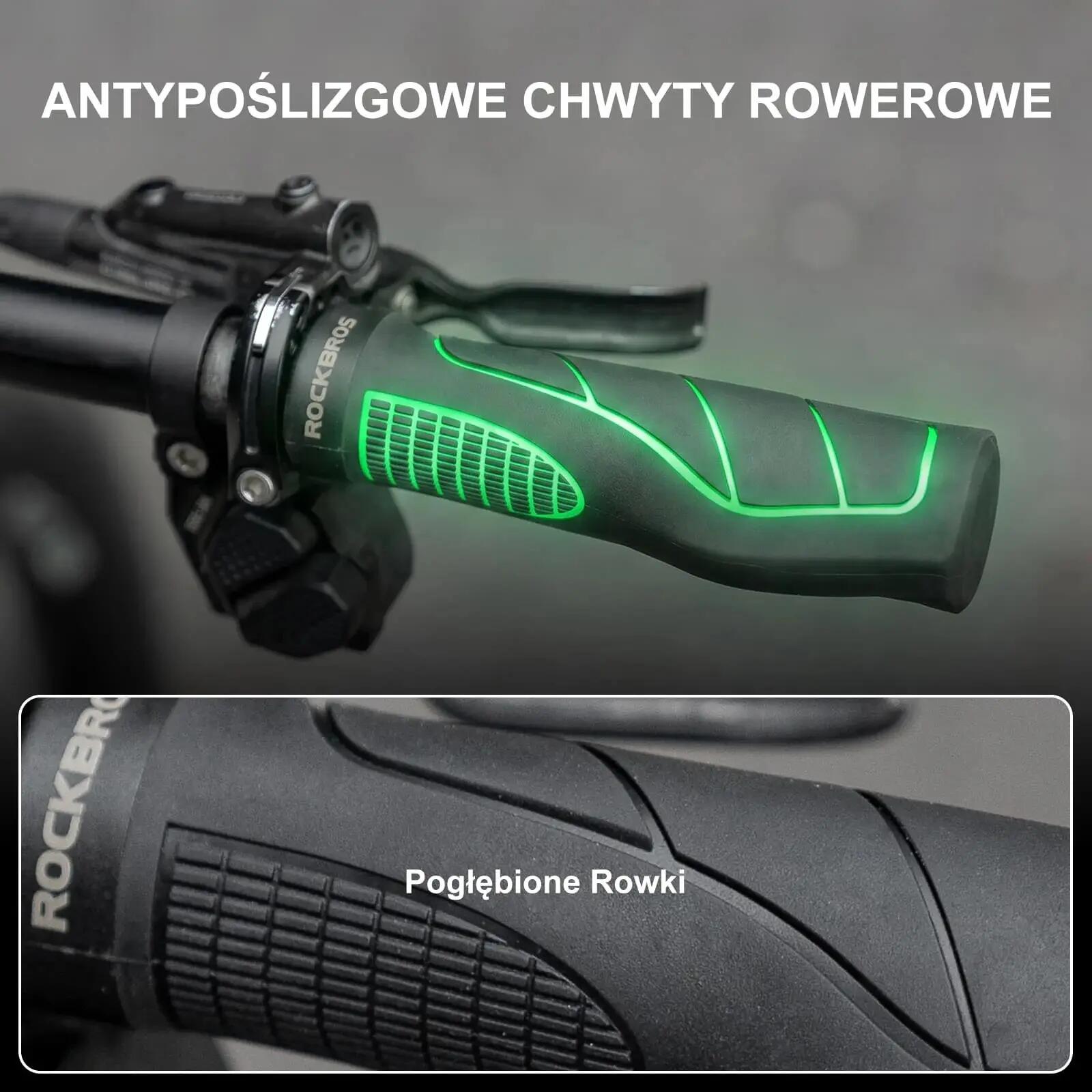 Chwyty rowerowe ergonomiczne rączki gripy Rockbros 22,2 mm kierownicy 3/7