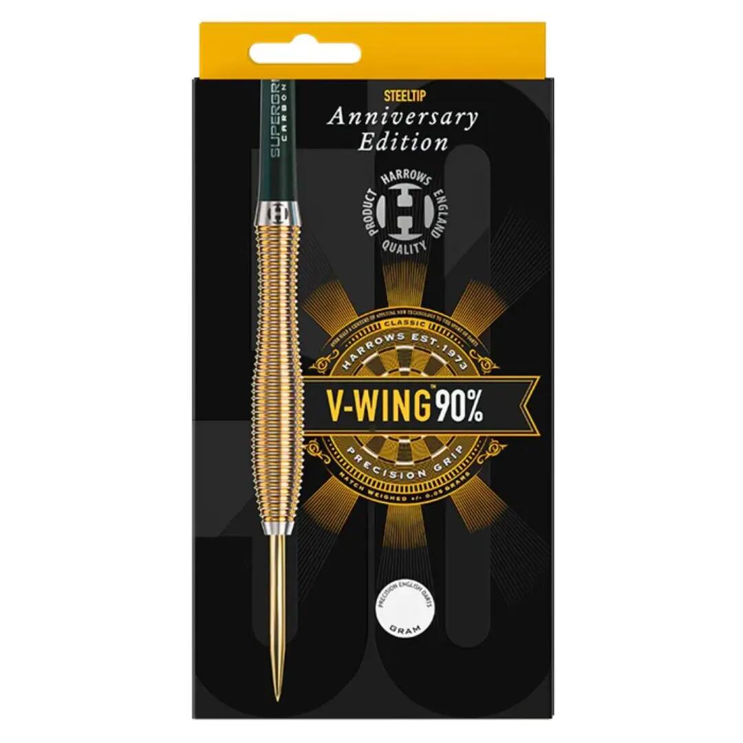 V Wing Steel Tip 50th Anniversary Darts (Pak van 3) (Zwart/Goud) 5/5