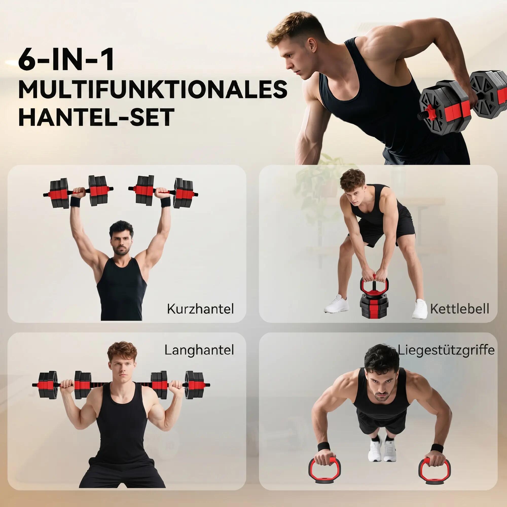 Ensemble d'haltères 6 en 1 - weightlifting - femmes - réglable jusqu'à 20 kg 6/6
