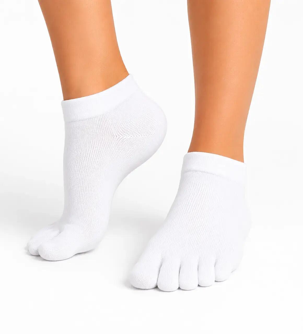 Boma Calcetines de Dedos Bajos Blanco Bambú - Talla 36-41 2/2