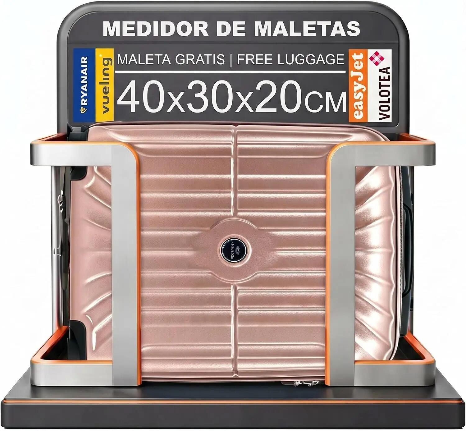 Maleta Equipaje de Mano 40x30x20cm (27L) Ruedas 360º Desmontables. Oro Rosa 4/7