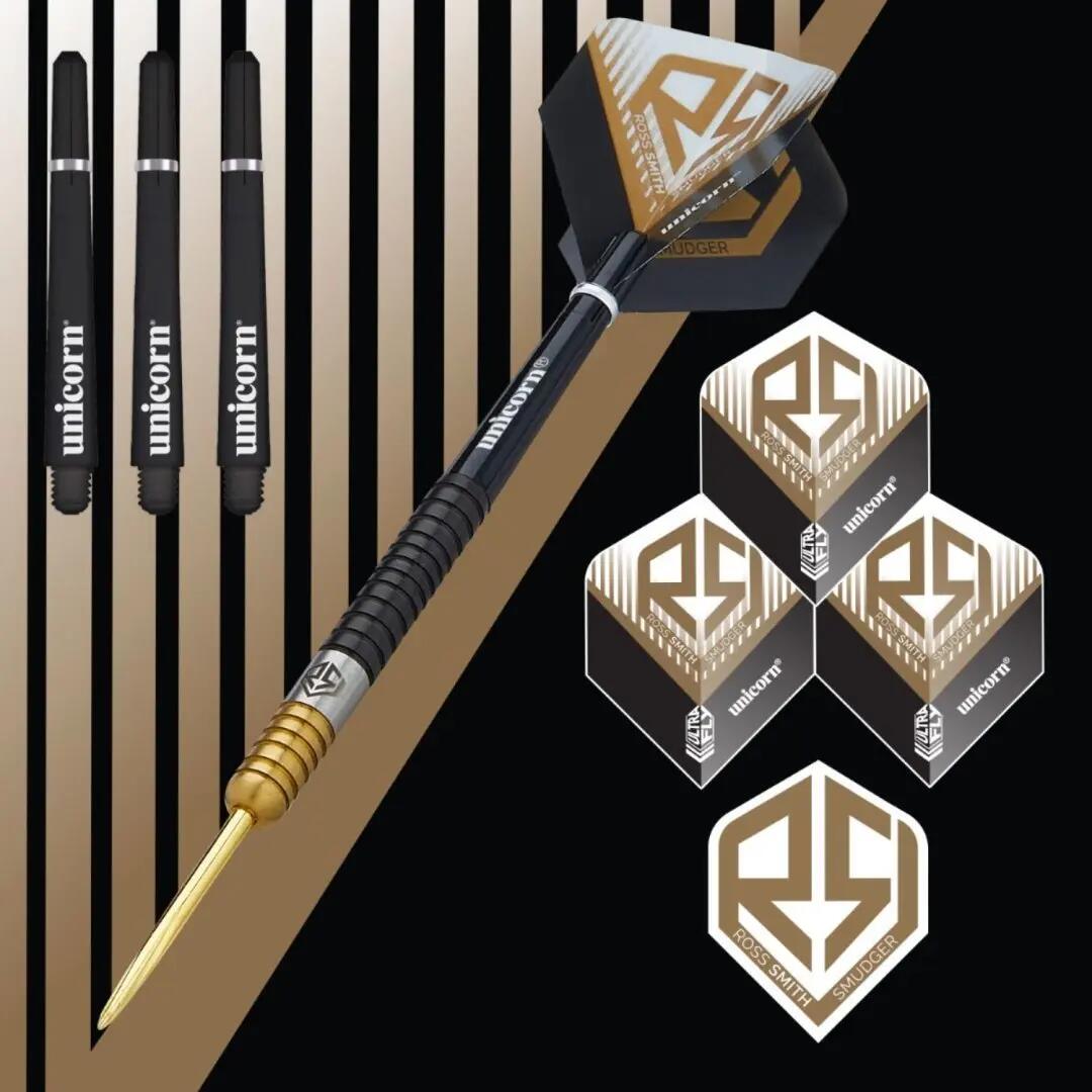 Ross Smith Tweekleurige 90% Tungsten Dartpijlen 4/6