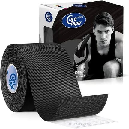 Unisexe Fitness Tape de sport imperméable Noir CureTape