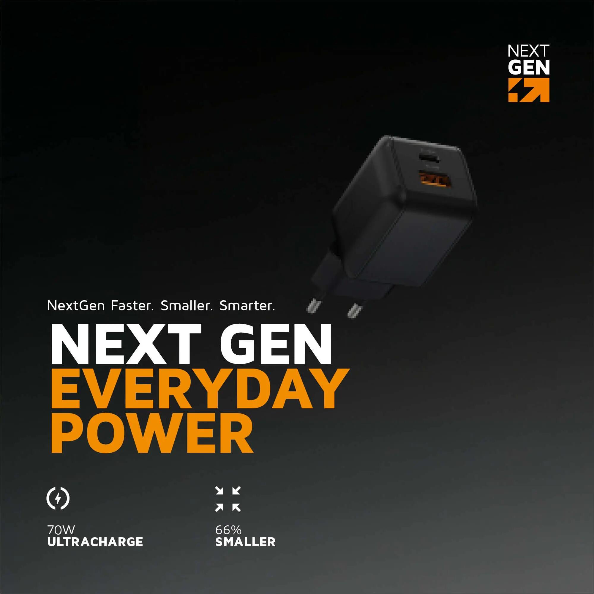 Cargador universal - Adaptador NextGen de 70 W - Cargador - Negro 2/7