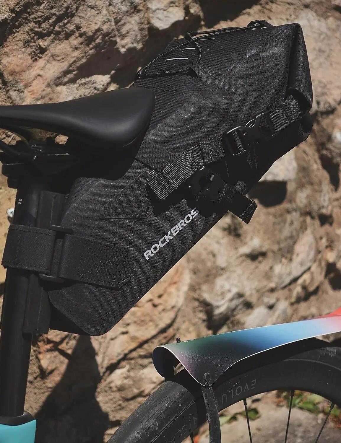 Torba podsiodłowa Rockbros Bikepacking wodoodporna sakwa rowerowa 3 l 7/7
