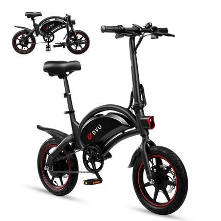 Vélo électrique urbain pliant D3F 14 pouces, 250 W, 50 km et accélérateur