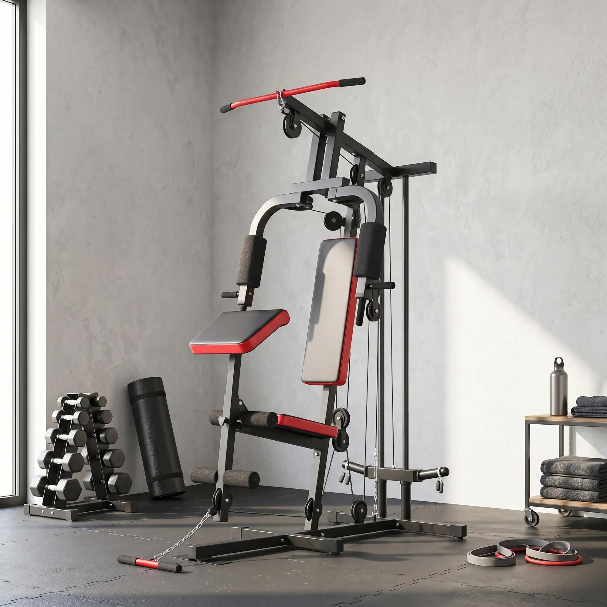 Station de musculation développé couché butterfly barre latissimus curler 4/5