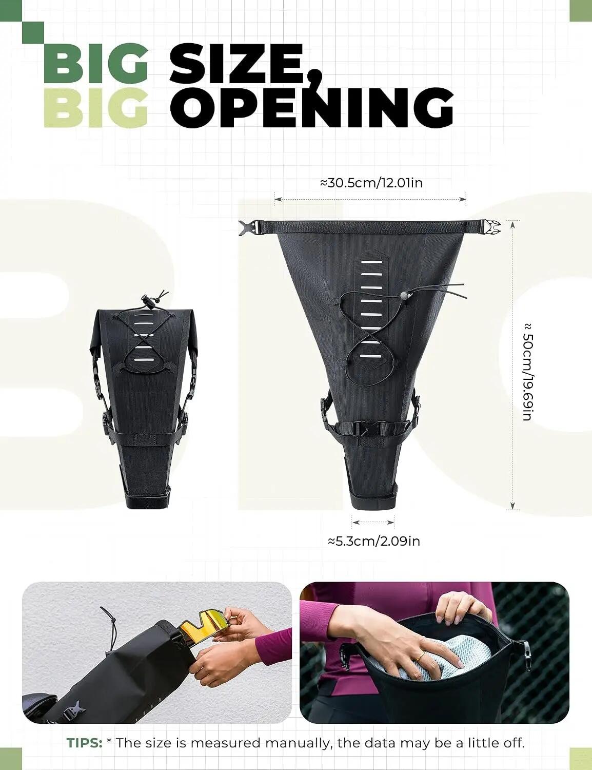 Torba podsiodłowa Rockbros Bikepacking wodoodporna sakwa rowerowa 3 l 2/7