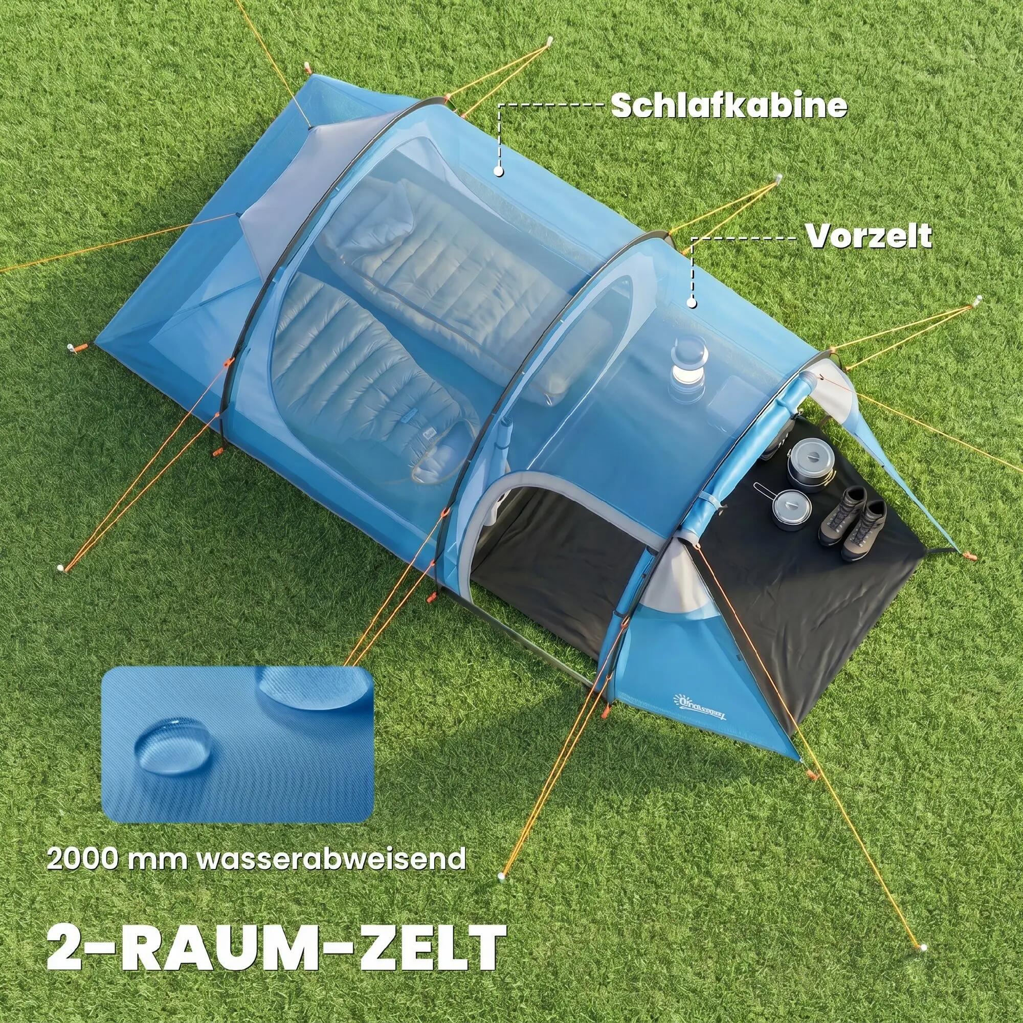 Tente de camping - Plein air - Pop-up, vestibule - Bleu clair 6/6