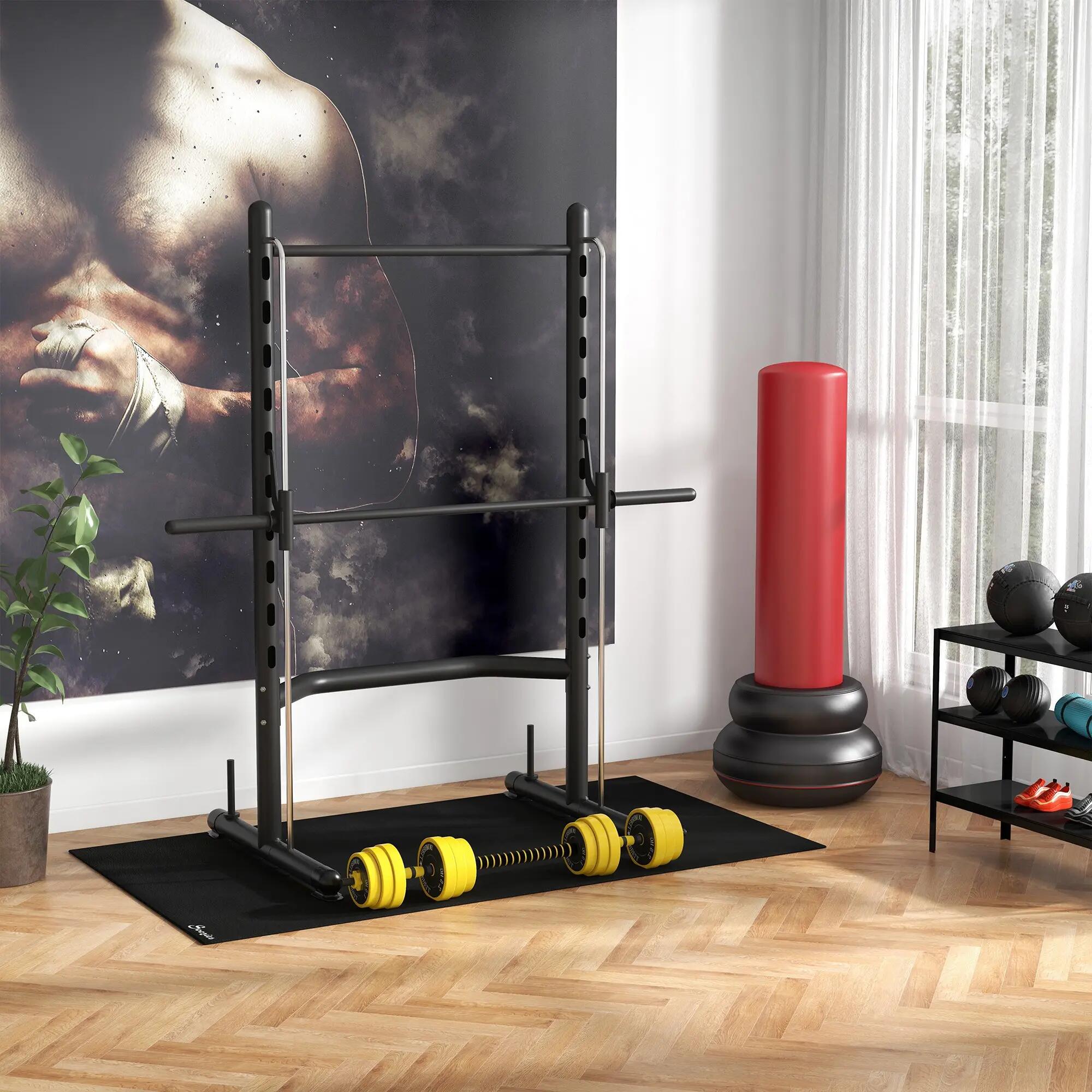 Kit haltères/barre - Musculation - Réglable 3 en 1 - Jaune/noir 3/6